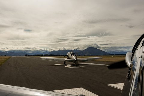 AT-6 Harvards backtracking for take-off · Wānaka, 2026